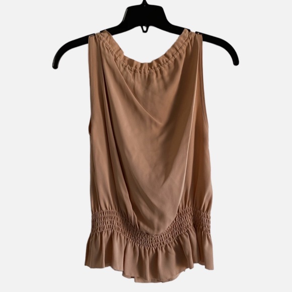 Theory Ruffled Tan Blouse - Picture 5 of 6